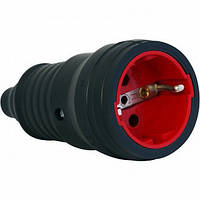 Гніздо із заземленням (Каучук) Fetih