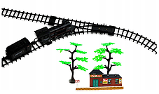 Дитяча залізниця Великий Колекційний торговий поїзд з ліхтарем і димом Roil King, фото 2