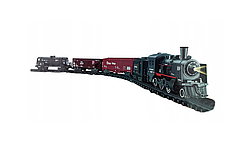 Дитяча залізниця Великий Колекційний торговий поїзд з ліхтарем і димом Roil King, фото 3