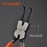 Щипці для стопорних кілець 9" заломлені "на стиск" Harden Tools 560520, фото 5