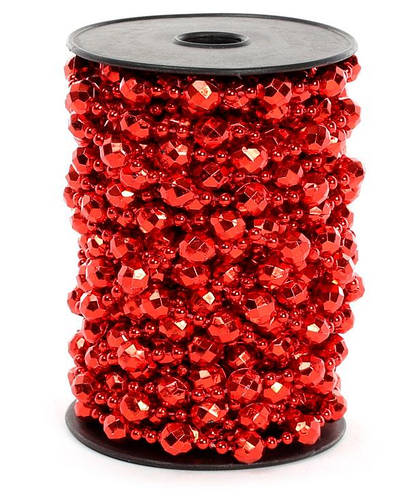 Бусы пластиковые фигурные, цвет - красный, 10мм*10м (набор 12 шт), цена ...