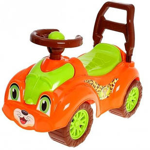 Машинка толокар Технок Леопард помаранчевий