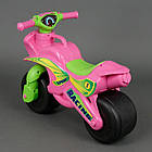 Каталка мотоцикл МУЗИКАЛЬНИЙ Спорт рожевий, фото 3
