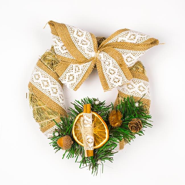 Новорічний вінок на двері 20 см., фото 1