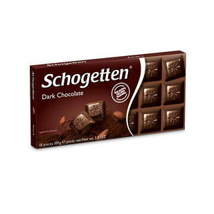 Шоколад чорний Schogetten (Шогетен) Dark Chocolate, 100 г Німеччина, темний шоколад, кубики