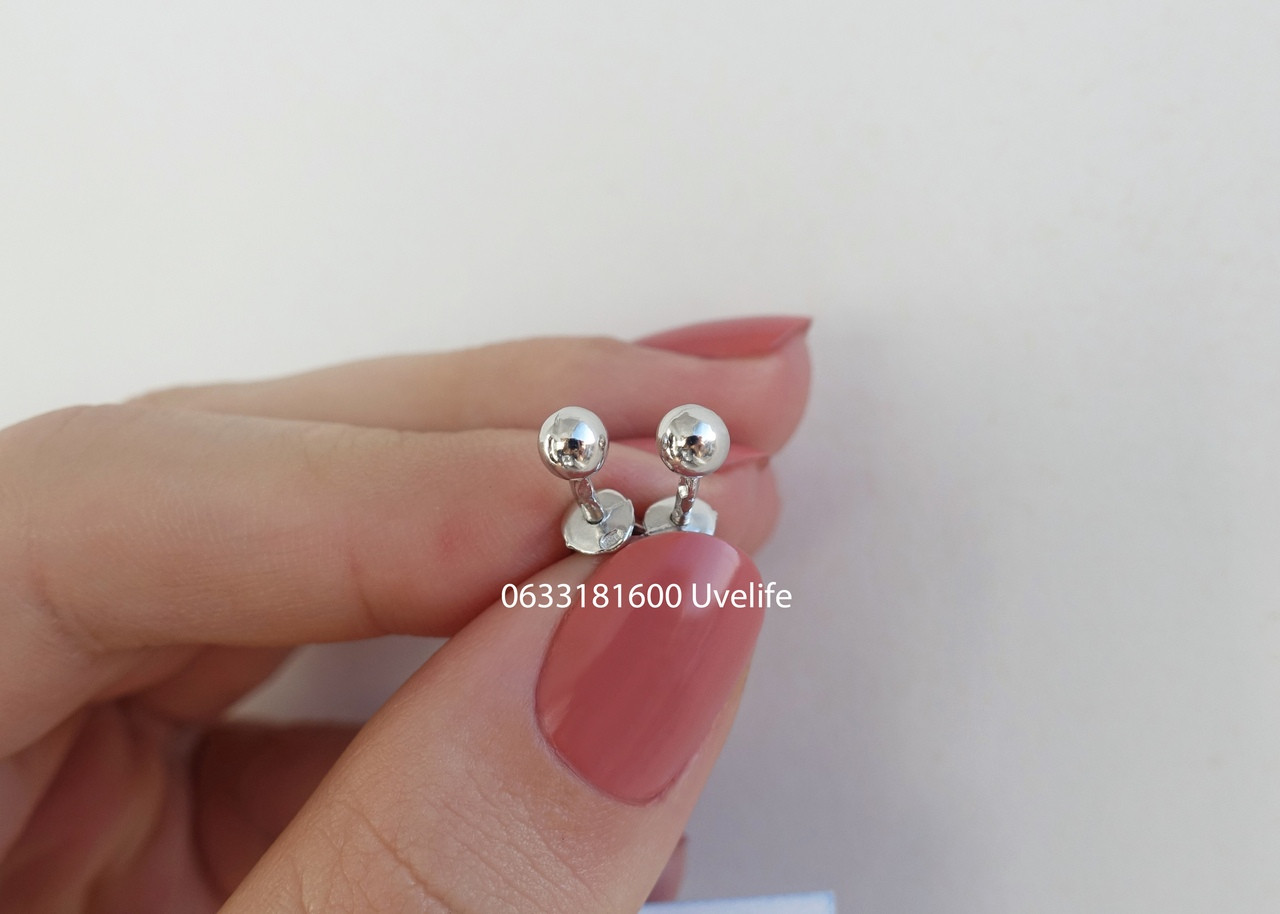 Срібні гвоздики Кульки арт. ПР-2570, фото 1