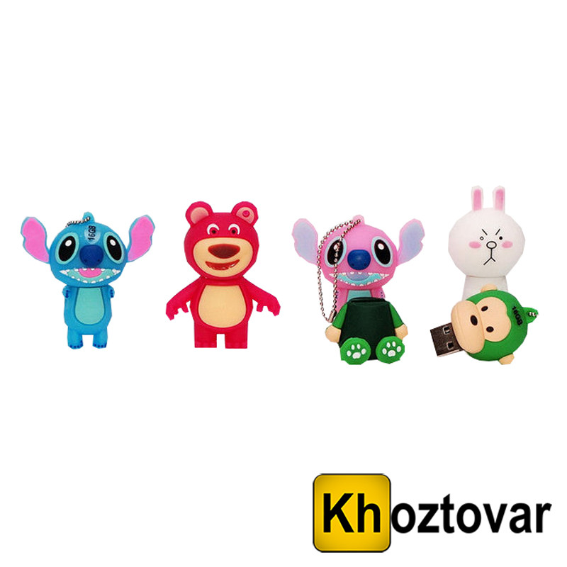 USB-флешка у формі мультяшних героїв у прогумованому корпусі ⁇ 16 Gb USB Flash, фото 1