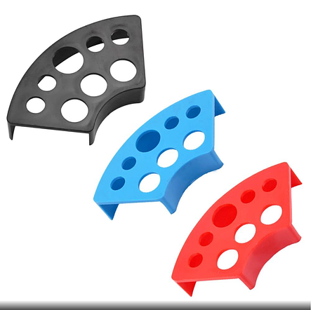 Пластикова підставка під ємності (капси) для пігментів. Червона, фото 2