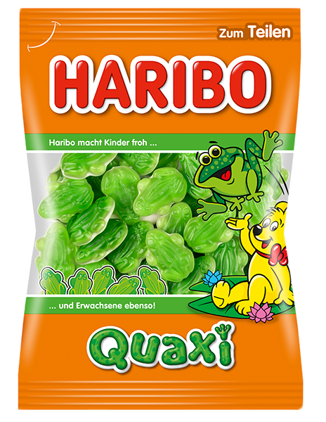 Цукерки желейні Haribo Quaxi (жаби), 175 г, Німеччина, жувальні мармеладні цукерки жабки
