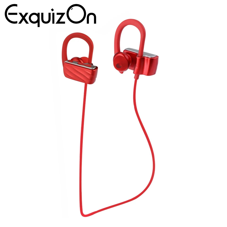 Бездротова стерео Bluetooth гарнітура навушники Excelvan S560 з мікрофоном червоні