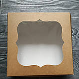 Коробка для торта "Крафт" з віконцем 25*25*9 см, фото 4
