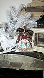 Ексклюзивний "Казковий будиночок" з ручним розписом, двосторонній, кава,какао,кориця, вис.13 см, фото 3