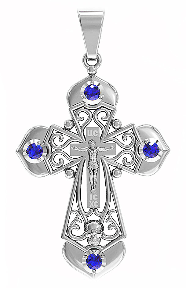 Хрест срібний Розп'яття Христове, фото 1