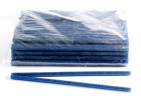 Клей для термопістолета 30см 1,1см кольоровий з глітером Синій