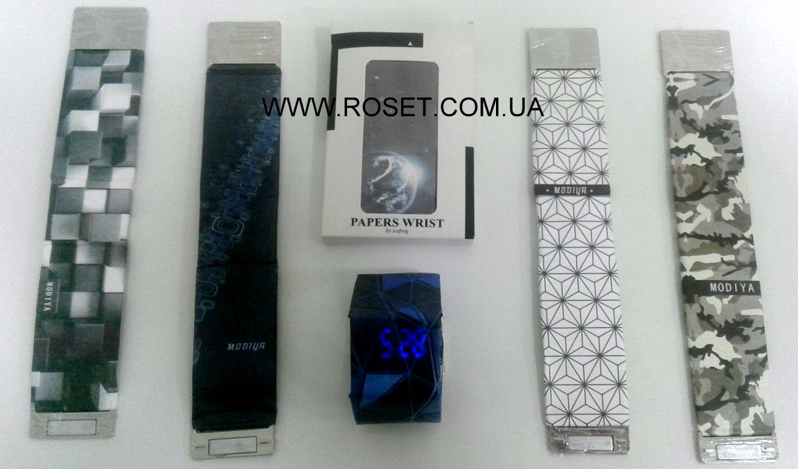 Паперові світлодіодні годинник Papers Wrist