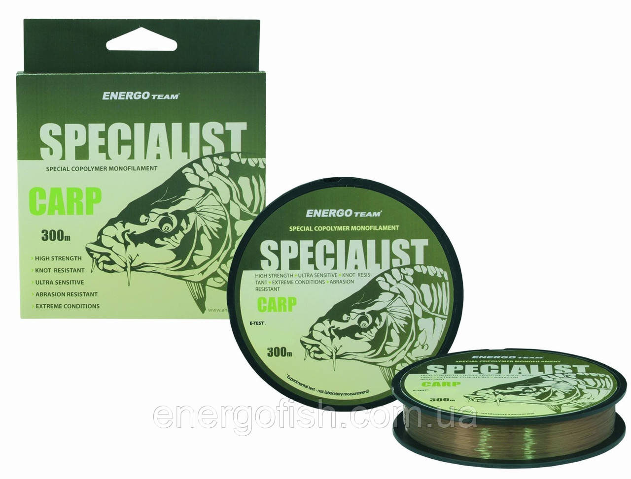 Леска Energofish ET Specialist Carp Brown-Green 300m 0.20mm 5.12kg (33200020)