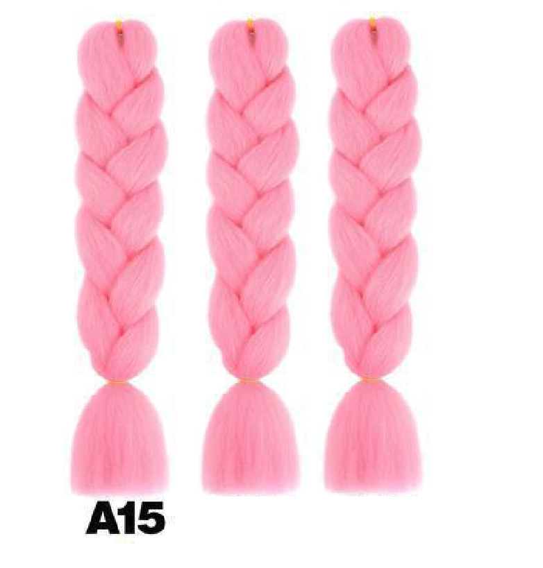 Канекалонова коса однотонна — рожевий А15