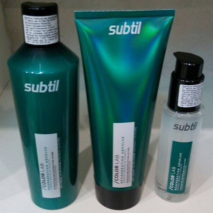 Набір Subtil Color Lab Reconstruction Ultime — "повне відновлення" пошкодженого та ламкого волосся (3 засоби, фото 2