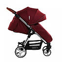 Дитяча прогулянкова коляска бордова CARRELLO Milano CRL-5501 Tango Red з дощовиком, фото 2
