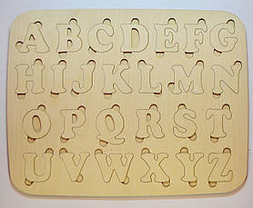 Дерев'яний англійський алфавіт, дерев'яна абетка, розмір 36*49