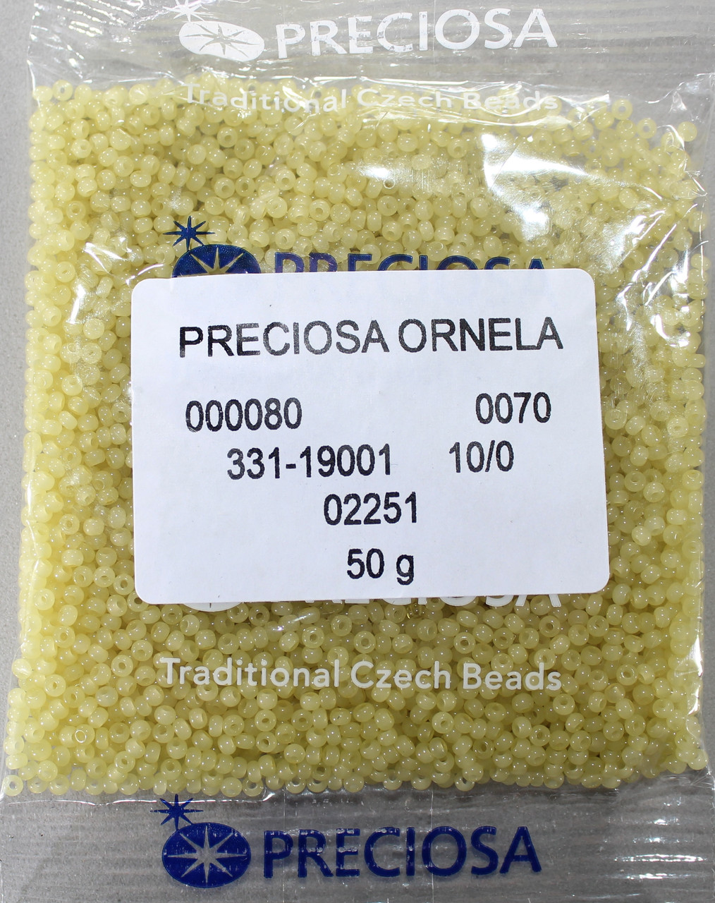 Бісер 10/0, №02251 оливковий світлий алебастровий (уп.50 грам), фото 1