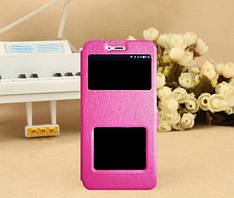 Чохол-книжка для Xiaomi Redmi Note 6 Pro з подвійним вікном рожевий