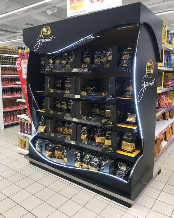 Металеві 🛒торгові стелажі Преміум (снеки, побутова хімія)