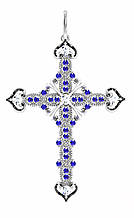 Хрест срібний в каменях 411 680