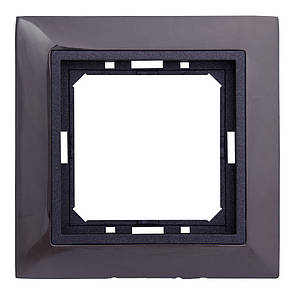 Рамка 1 місце LXL Tesla чорна сталь/графітовий металік