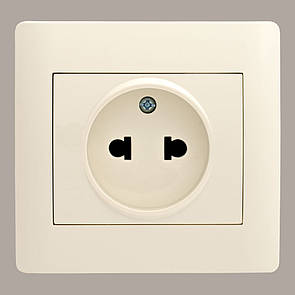 Універсальна Розетка (з рамкою) LXL Oscar кремова