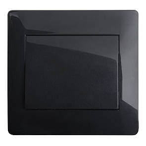 Вимикач (з рамкою) LXL Oscar чорний глянець