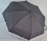 Кишенькова парасолька в горошок і з рюшами по куполу від фірми "Feeling Rain"