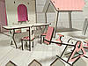 Дерев'яний Будиночок для ляльок ЛОЛ з меблями, двориком і текстилем, фото 2