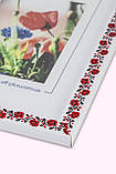 Рамка 10х15 з пластику - візерунок ВИШИВАНКА червоно-чорна - з склом, фото 3