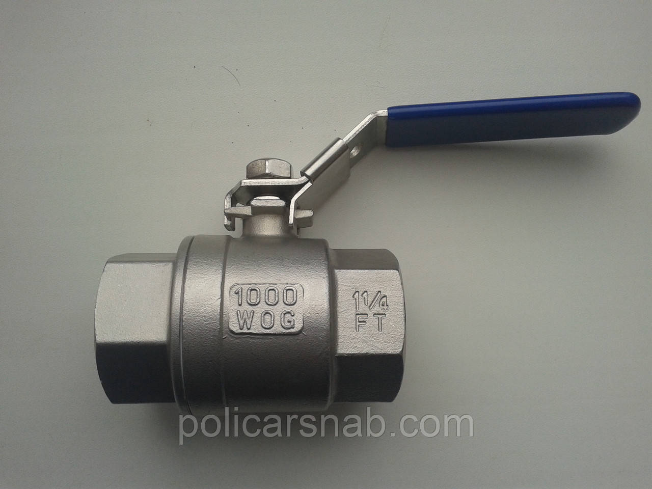 Кран кульовий двоскладовий, Ду 40 (1 1/2")/ 6,4 МР/-25÷180 °C/внутр.-внутр. різь/нерж. сталь AISI 304, фото 1