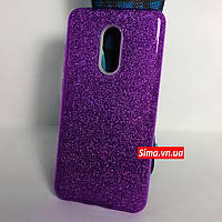 Чехол для Xiaomi Redmi 5 силиконовый блестящий Glitter Case фиолетовый