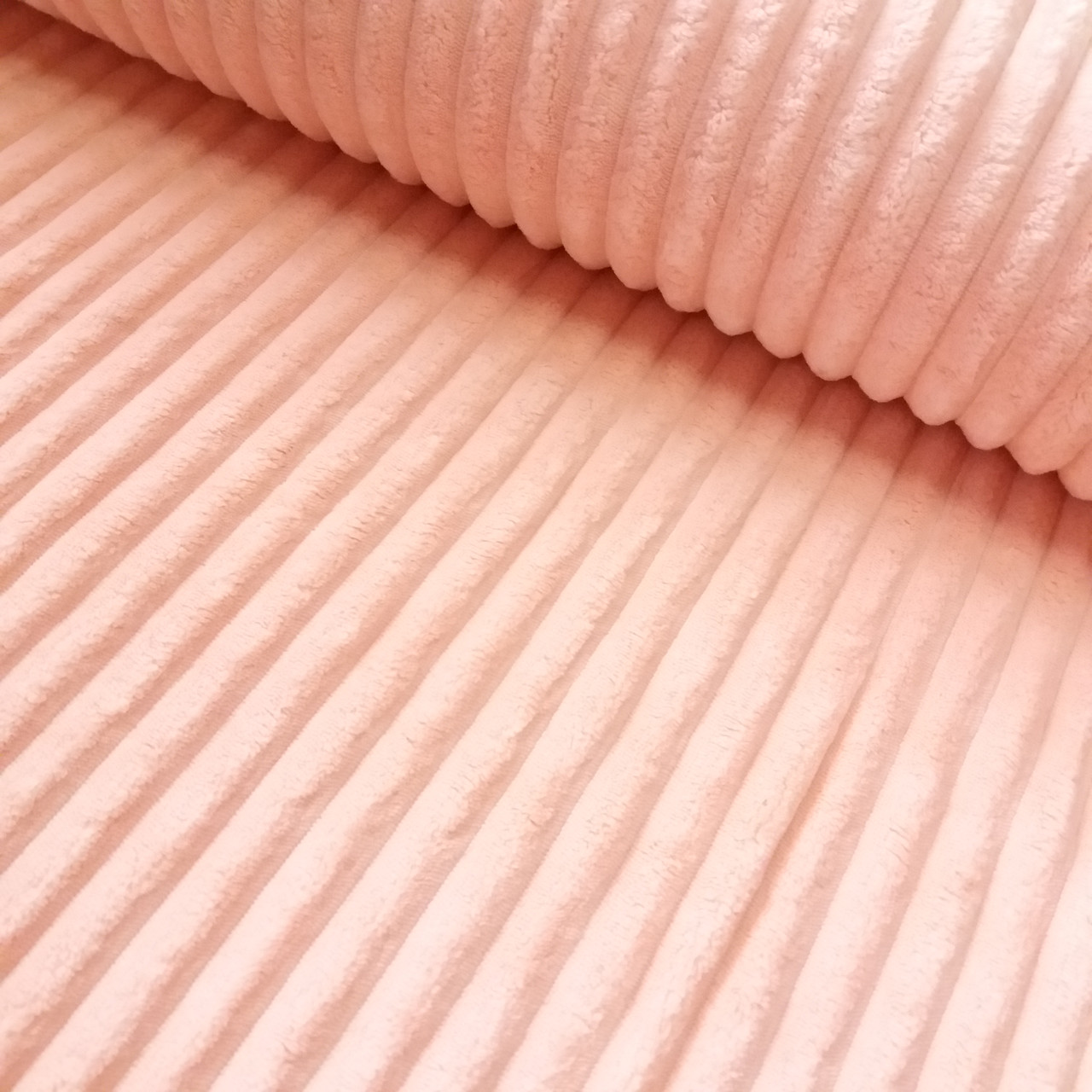 Плюш мінки stripes персиковий у смужку, ширина 83 см, (310 г/м)