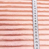 Плюш мінки stripes персиковий у смужку, ширина 83 см, (310 г/м), фото 3