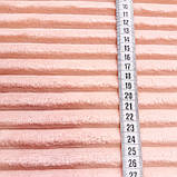 Плюш мінки stripes персиковий у смужку, ширина 83 см, (310 г/м), фото 4