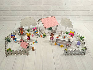 Набір меблів для ляльок ЛОЛ Подвір'я з бесідкою 18 предметів, фото 2