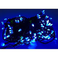Гірлянда №R-8 СИНЯ/конусні лампи/чор.шнур/8 функцій/100 ламп/4,5м/4кол. 10568