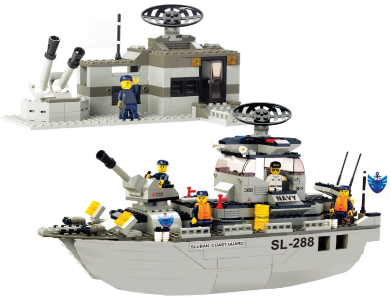 Конструктор большой 449 деталей LEGO. "Армия" Военный морской - фото 2 - id-p482973802