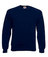 Детский реглан толстовка кофта свитшот Fruit of the Loom Kids Classic Raglan Sweat Темно-синий, 12-13 / 152