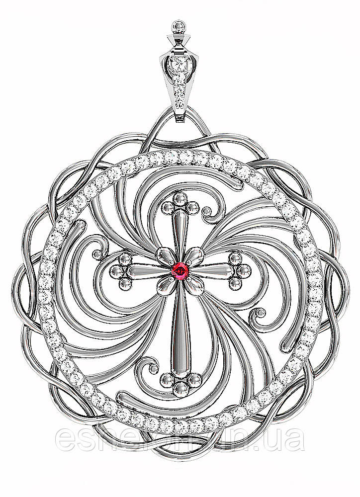 Хрест срібний Ажурний, фото 1