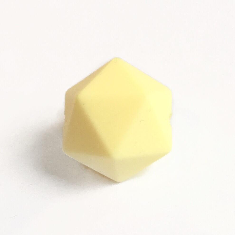 Середній ікосаедр (кремовий) 17 мм, силіконові намистини
