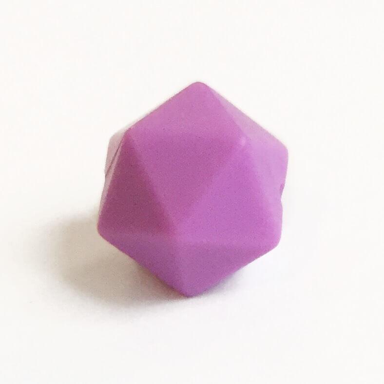 Середній ікосаедр (бузок) 17 мм, силіконові намистини, фото 1