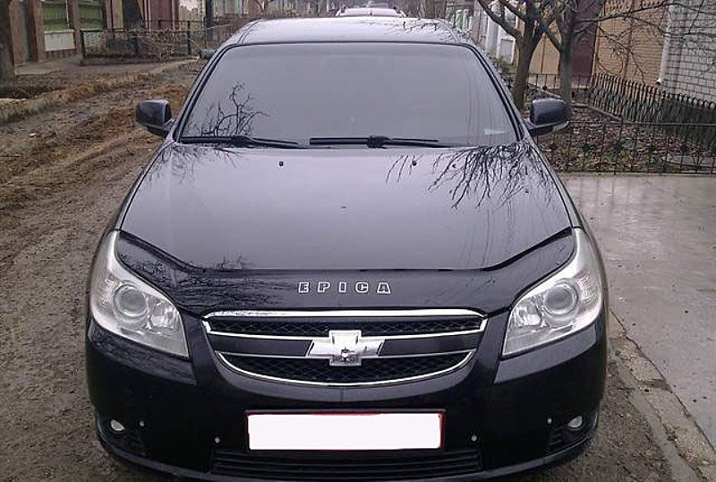 Дефлектор капота (мухобойка) Chevrolet Epica 2006- (шевроле епика) - фото 3 - id-p73444647