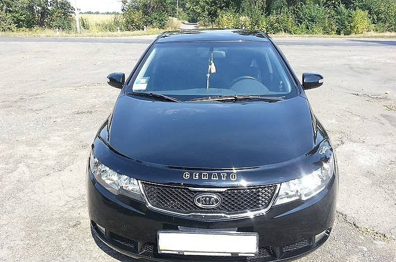 Дефлектор капота (мухобойка) Kia Cerato 2009-2013 (киа церато) - фото 3 - id-p73445091