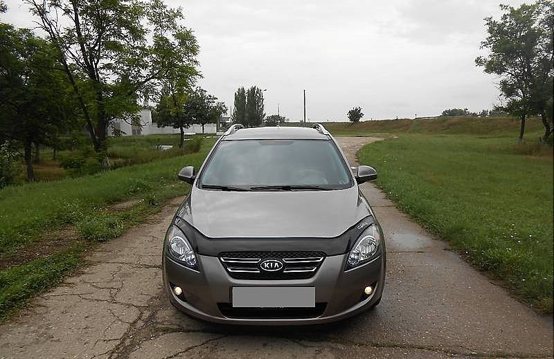 Дефлектор капота (мухобойка) Kia Ceed 2010-2012 (киа сид) - фото 3 - id-p73445083