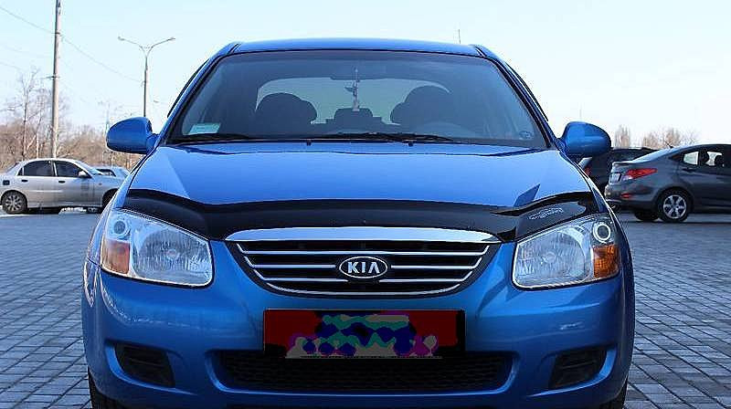 Дефлектор капота (мухобойка) Kia Cerato 2004-2008 (киа церато) - фото 3 - id-p73445090